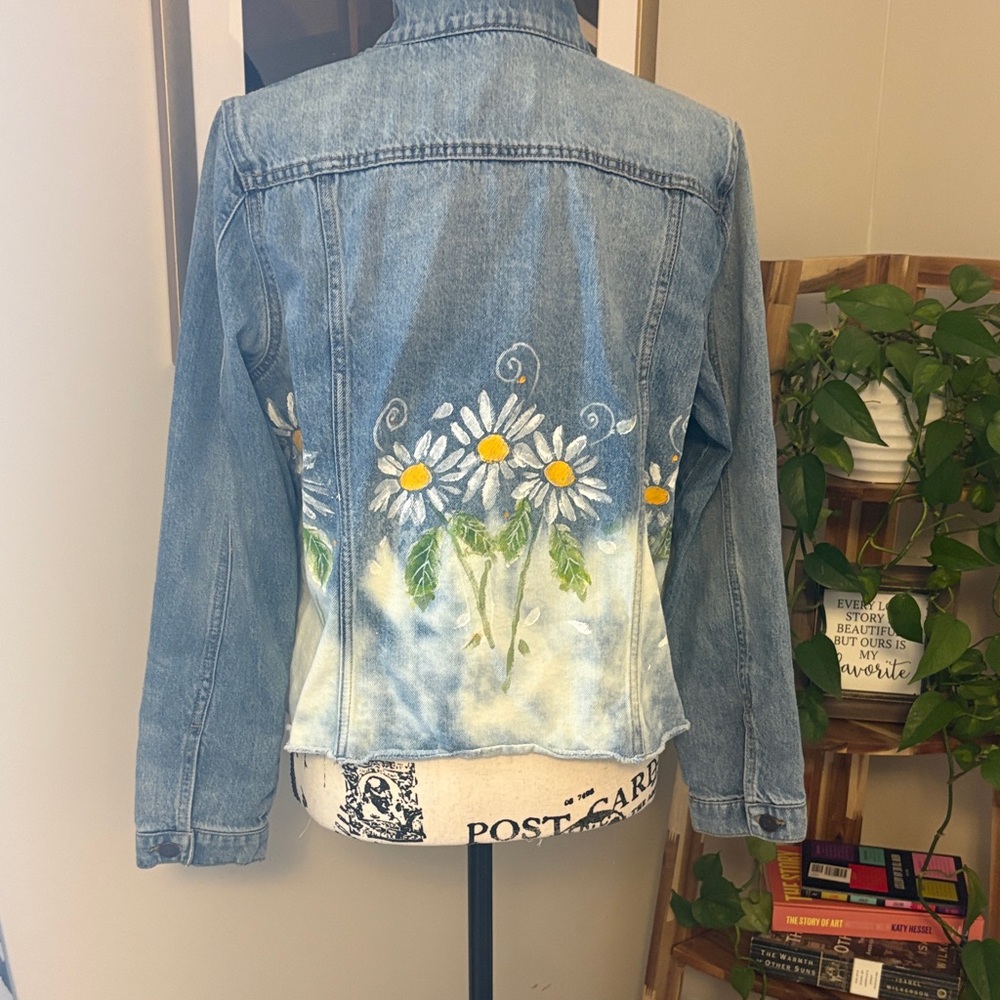 Denim Jacket with Floral Design